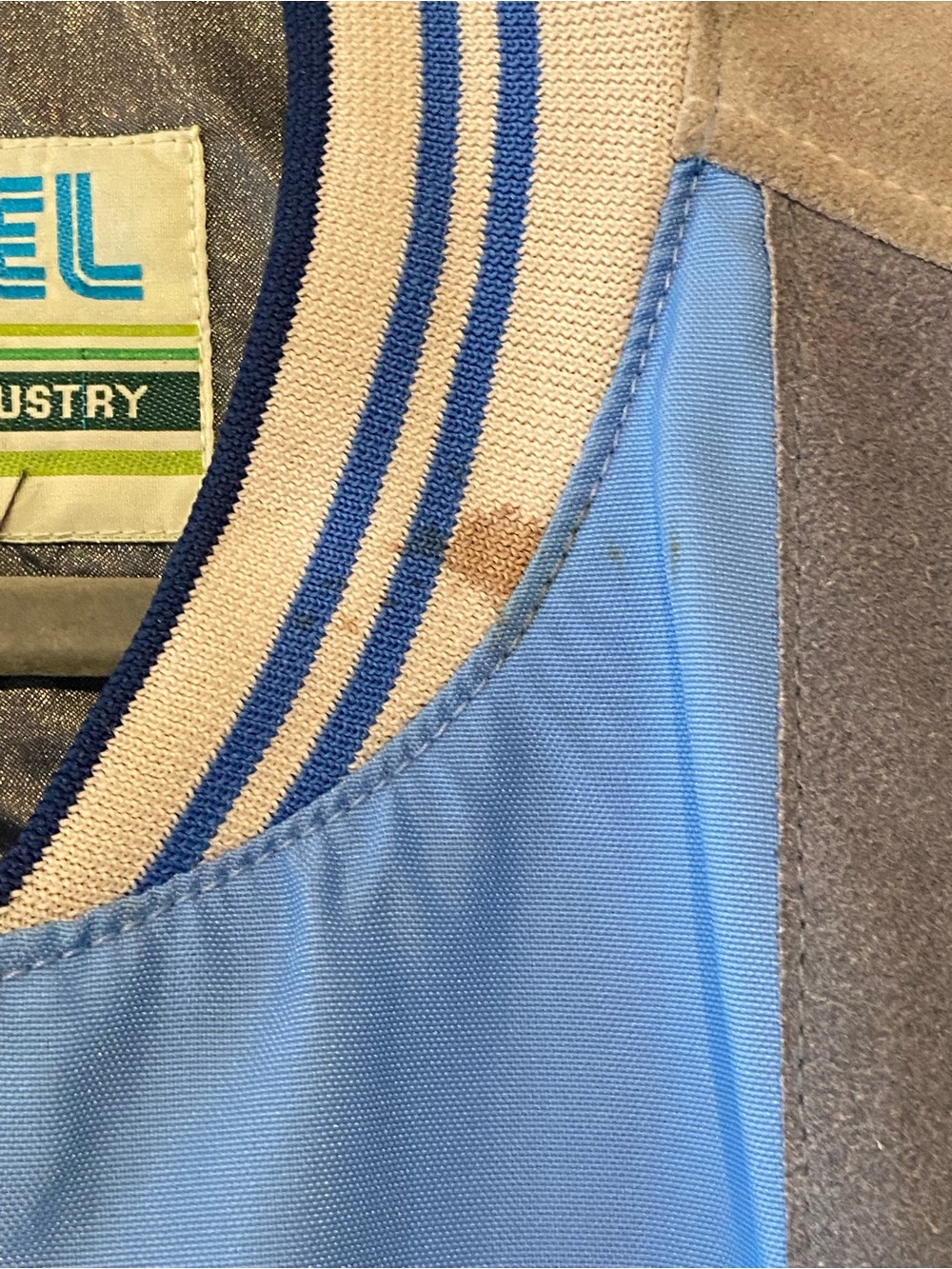 Vintage Diesel Men's Light Blue Bomber racing Jacket L EUC - Picture 6 of 11